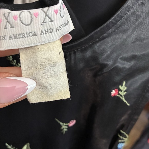 Vintage XOXO babydoll‎ dress Size 3/4 grunge Fairy Y2K 90s Satin Coquette Siren - Picture 10 of 13